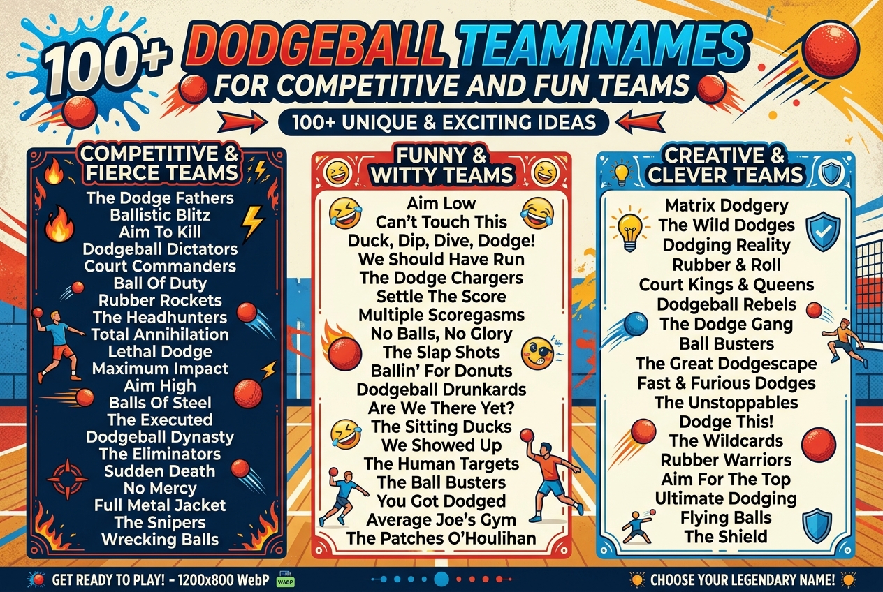 Dodgeball Team Names for Competitive and Fun Teams
