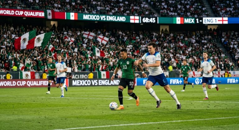 mexico national football team vs england national football team stats