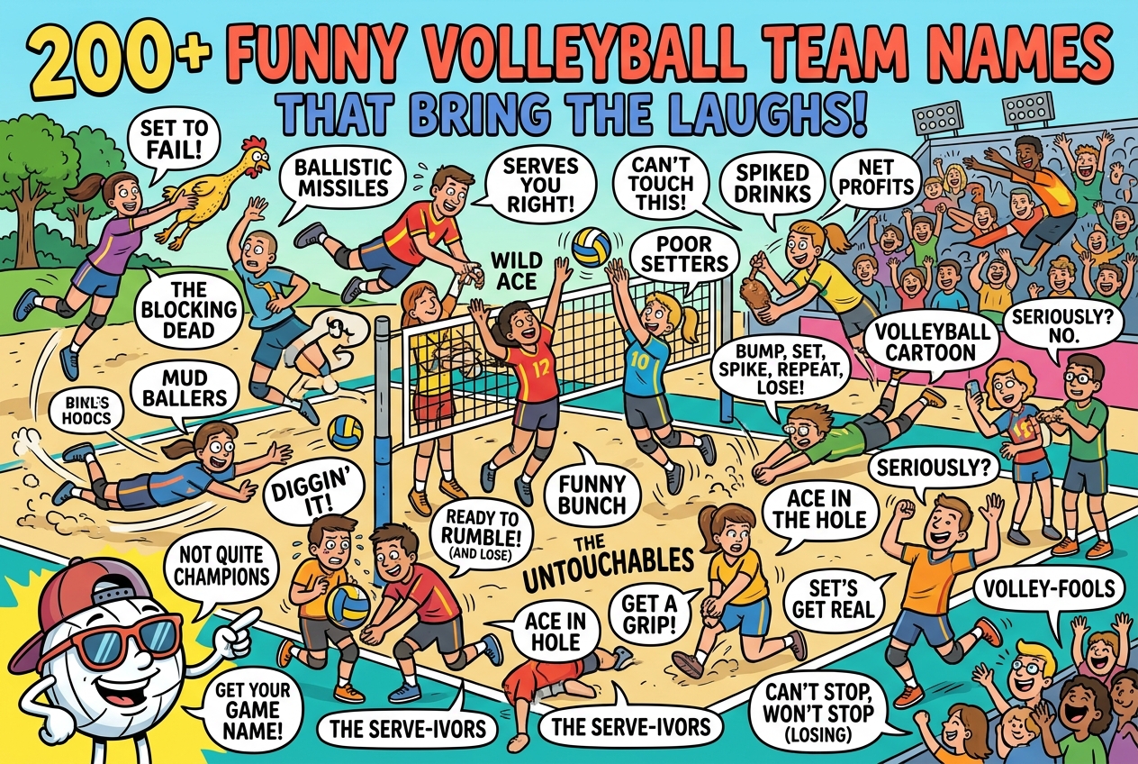 funny volleyball team names