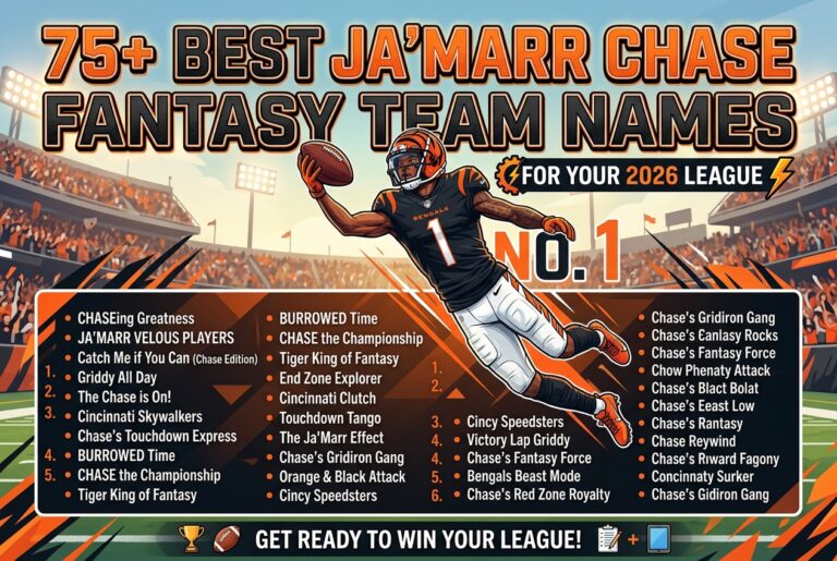 75+ Best Ja’Marr Chase Fantasy Team Names for Your 2026 League
