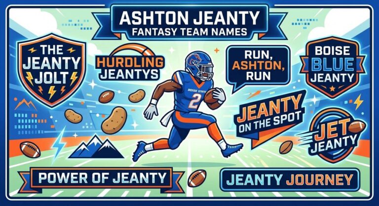 Ashton Jeanty Fantasy Team Names for Football Fans