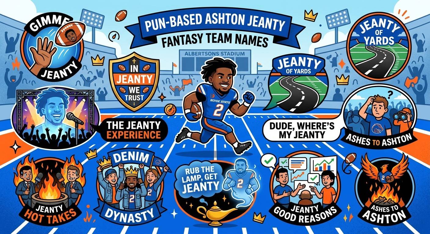 Pun-Based Ashton Jeanty Fantasy Team Names